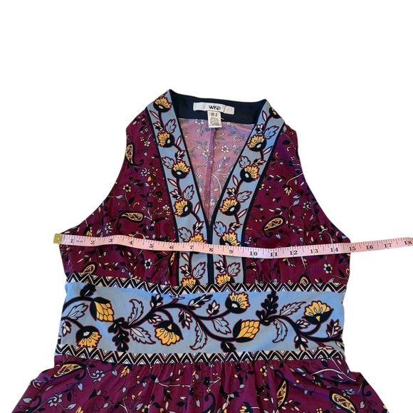 Wisp Berry Gold Sleeveless V-Neck Knee Length Jersey Stretch Dress NWOT Size 0 - Picture 8 of 11